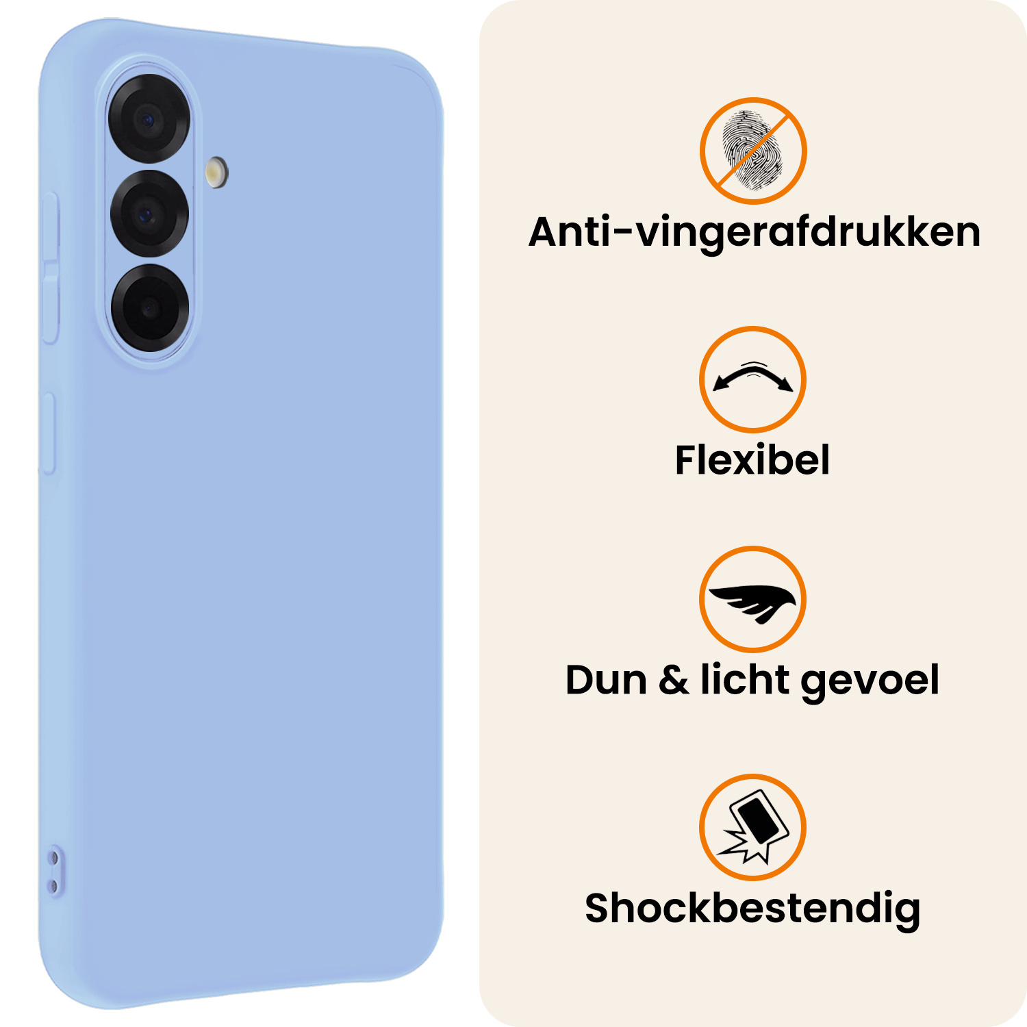 Nomfy Nomfy Samsung Galaxy A56 Hoesje Siliconen - Lichtblauw - 2 PACK