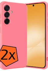 Nomfy Nomfy Samsung Galaxy A56 Hoesje Siliconen - Lichtroze - 2 PACK