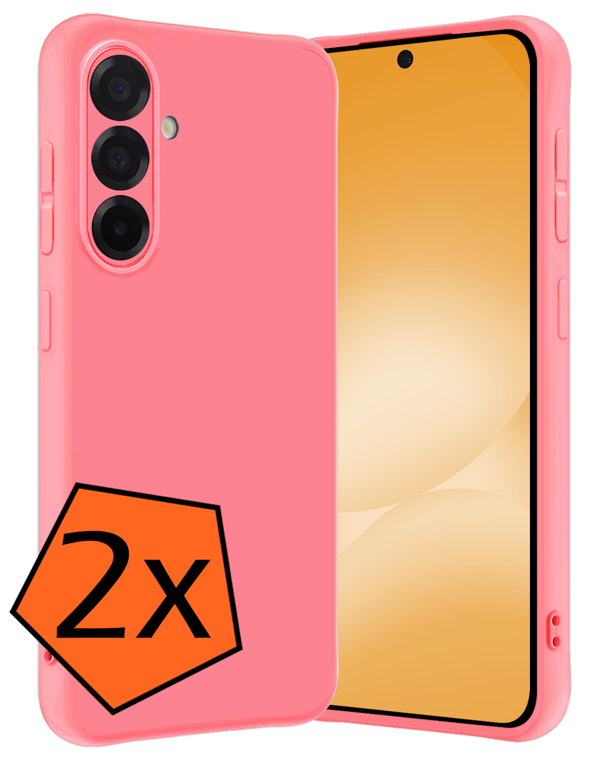 Nomfy Nomfy Samsung Galaxy A56 Hoesje Siliconen - Lichtroze - 2 PACK