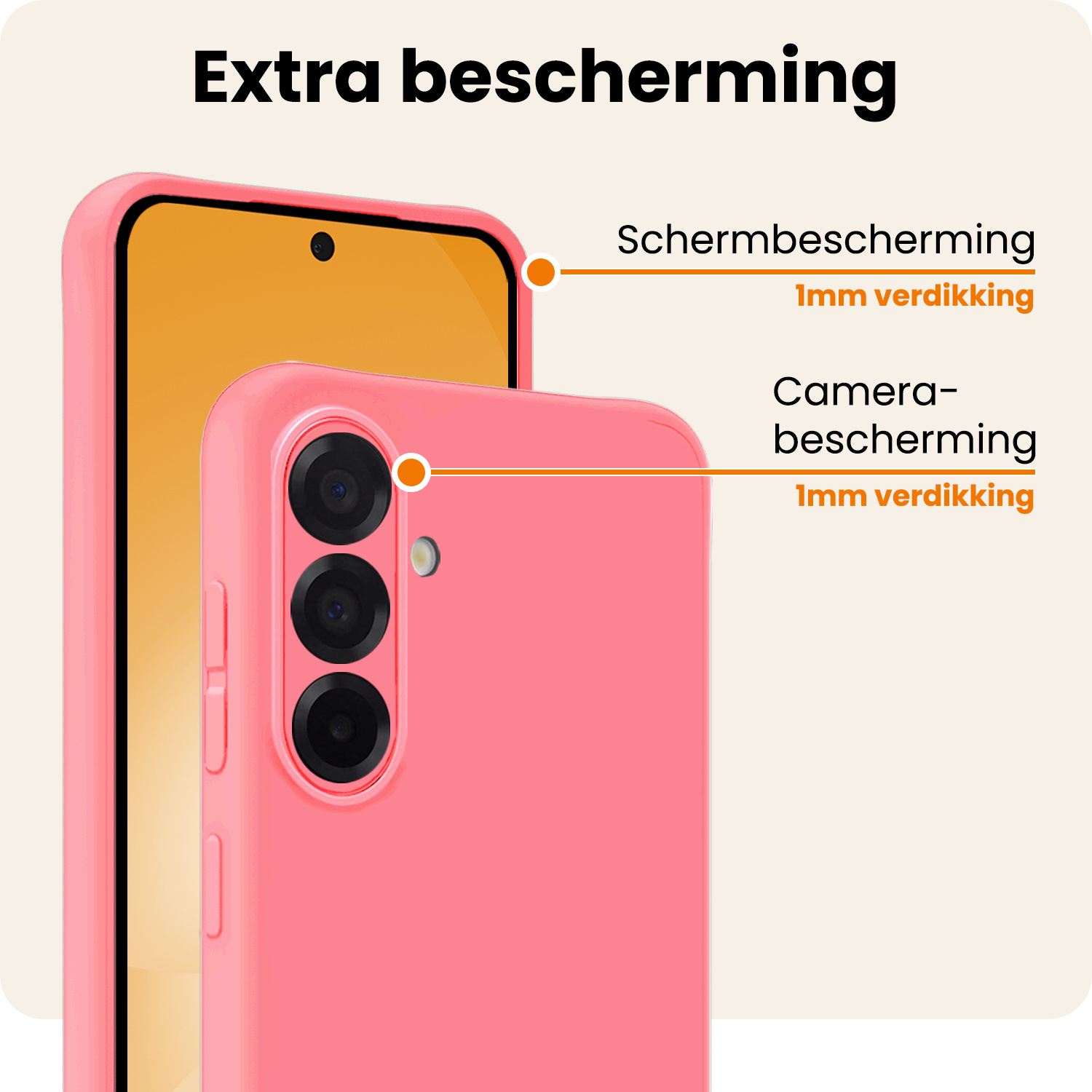 Nomfy Nomfy Samsung Galaxy A56 Hoesje Siliconen - Lichtroze - 2 PACK