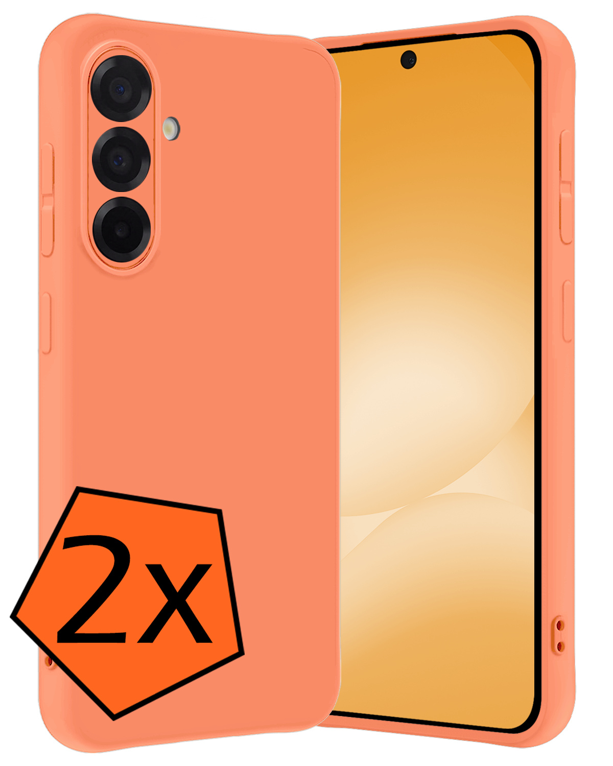 Nomfy Nomfy Samsung Galaxy A56 Hoesje Siliconen - Perzik - 2 PACK