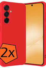 Nomfy Nomfy Samsung Galaxy A56 Hoesje Siliconen - Rood - 2 PACK