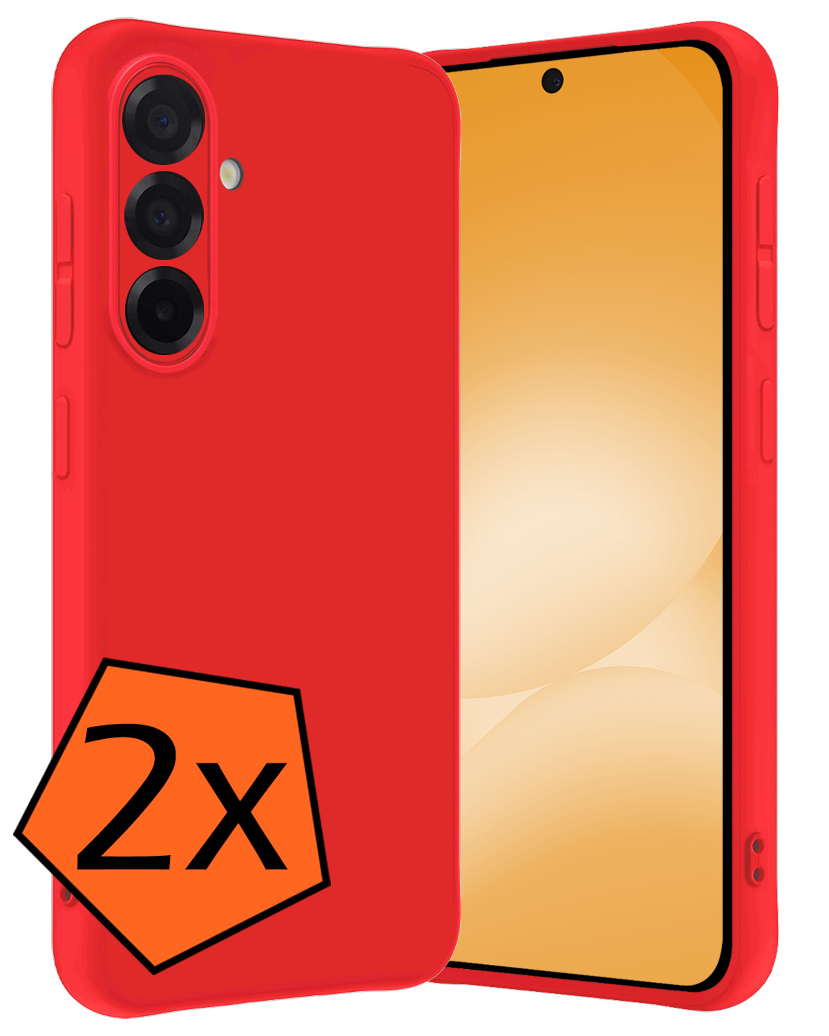 Nomfy Nomfy Samsung Galaxy A56 Hoesje Siliconen - Rood - 2 PACK
