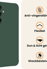 Nomfy Nomfy Samsung Galaxy A56 Hoesje Siliconen Met Screenprotector - Donkergroen