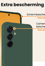 Nomfy Nomfy Samsung Galaxy A56 Hoesje Siliconen Met Screenprotector - Donkergroen