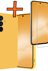 Nomfy Nomfy Samsung Galaxy A56 Hoesje Siliconen Met Screenprotector - Geel