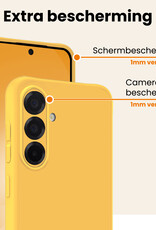 Nomfy Nomfy Samsung Galaxy A56 Hoesje Siliconen Met Screenprotector - Geel