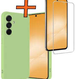 Nomfy Nomfy Samsung Galaxy A56 Hoesje Siliconen Met Screenprotector - Groen