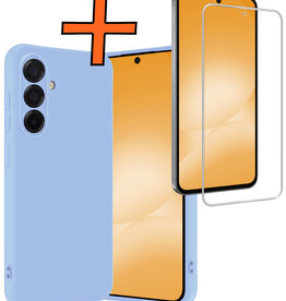 Nomfy Nomfy Samsung Galaxy A56 Hoesje Siliconen Met Screenprotector - Lichtblauw