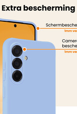 Nomfy Nomfy Samsung Galaxy A56 Hoesje Siliconen Met Screenprotector - Lichtblauw
