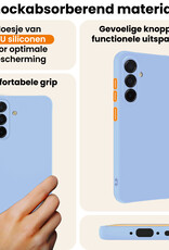 Nomfy Nomfy Samsung Galaxy A56 Hoesje Siliconen Met Screenprotector - Lichtblauw