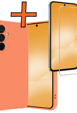 Nomfy Nomfy Samsung Galaxy A56 Hoesje Siliconen Met Screenprotector - Perzik