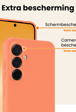 Nomfy Nomfy Samsung Galaxy A56 Hoesje Siliconen Met Screenprotector - Perzik