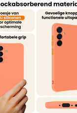 Nomfy Nomfy Samsung Galaxy A56 Hoesje Siliconen Met Screenprotector - Perzik