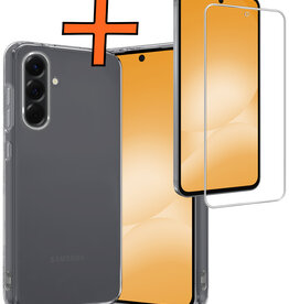 Nomfy Nomfy Samsung Galaxy A56 Hoesje Siliconen Met Screenprotector - Transparant