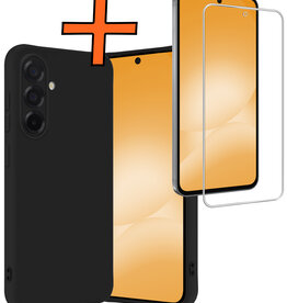 Nomfy Nomfy Samsung Galaxy A56 Hoesje Siliconen Met Screenprotector - Zwart