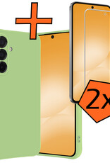 Nomfy Nomfy Samsung Galaxy A56 Hoesje Siliconen Met 2x Screenprotector - Groen