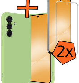 Nomfy Nomfy Samsung Galaxy A56 Hoesje Siliconen Met 2x Screenprotector - Groen