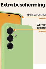 Nomfy Nomfy Samsung Galaxy A56 Hoesje Siliconen Met 2x Screenprotector - Groen