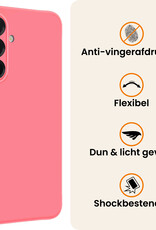 Nomfy Nomfy Samsung Galaxy A56 Hoesje Siliconen Met 2x Screenprotector - Lichtroze