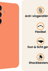 Nomfy Nomfy Samsung Galaxy A56 Hoesje Siliconen Met 2x Screenprotector - Perzik