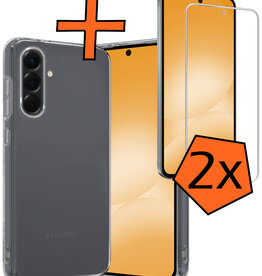 Nomfy Nomfy Samsung Galaxy A56 Hoesje Siliconen Met 2x Screenprotector - Transparant