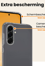 Nomfy Nomfy Samsung Galaxy A56 Hoesje Siliconen Met 2x Screenprotector - Transparant