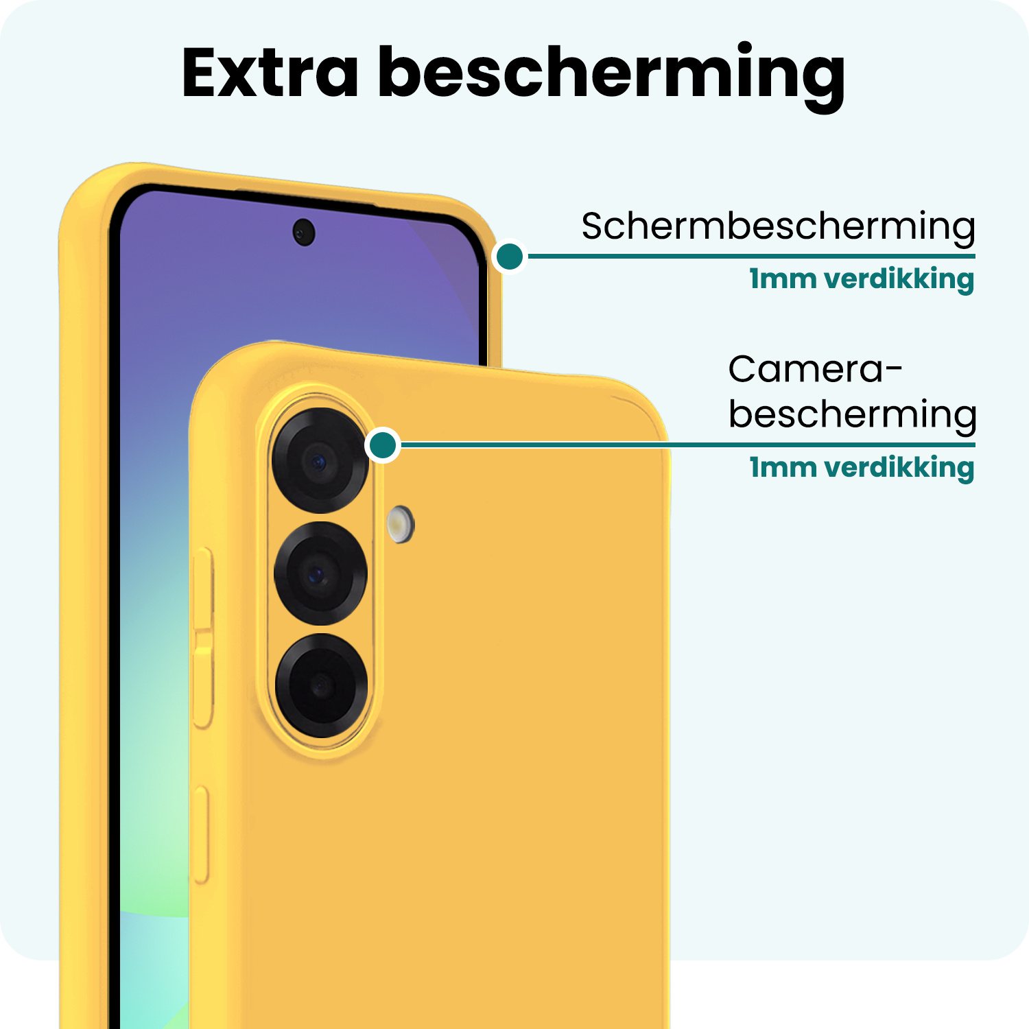 Forterra Forterra Samsung Galaxy A56 Hoesje Siliconen - Geel
