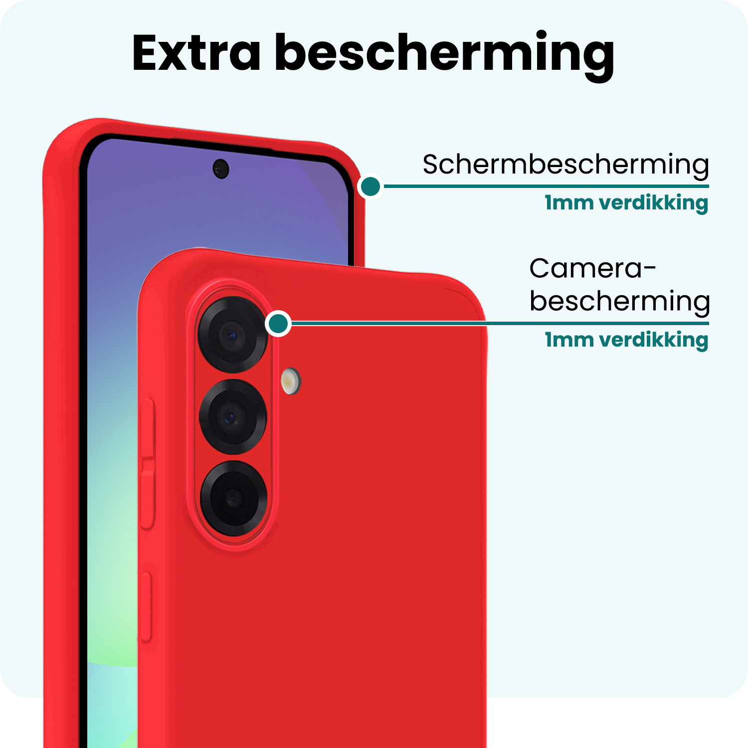 Forterra Forterra Samsung Galaxy A56 Hoesje Siliconen - Rood
