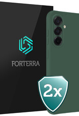 Forterra Forterra Samsung Galaxy A56 Hoesje Siliconen - Donkergroen - 2 PACK