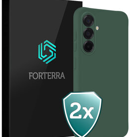 Forterra Forterra Samsung Galaxy A56 Hoesje Siliconen - Donkergroen - 2 PACK