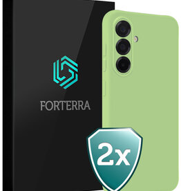 Forterra Forterra Samsung Galaxy A56 Hoesje Siliconen - Groen - 2 PACK