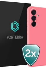 Forterra Forterra Samsung Galaxy A56 Hoesje Siliconen - Lichtroze - 2 PACK