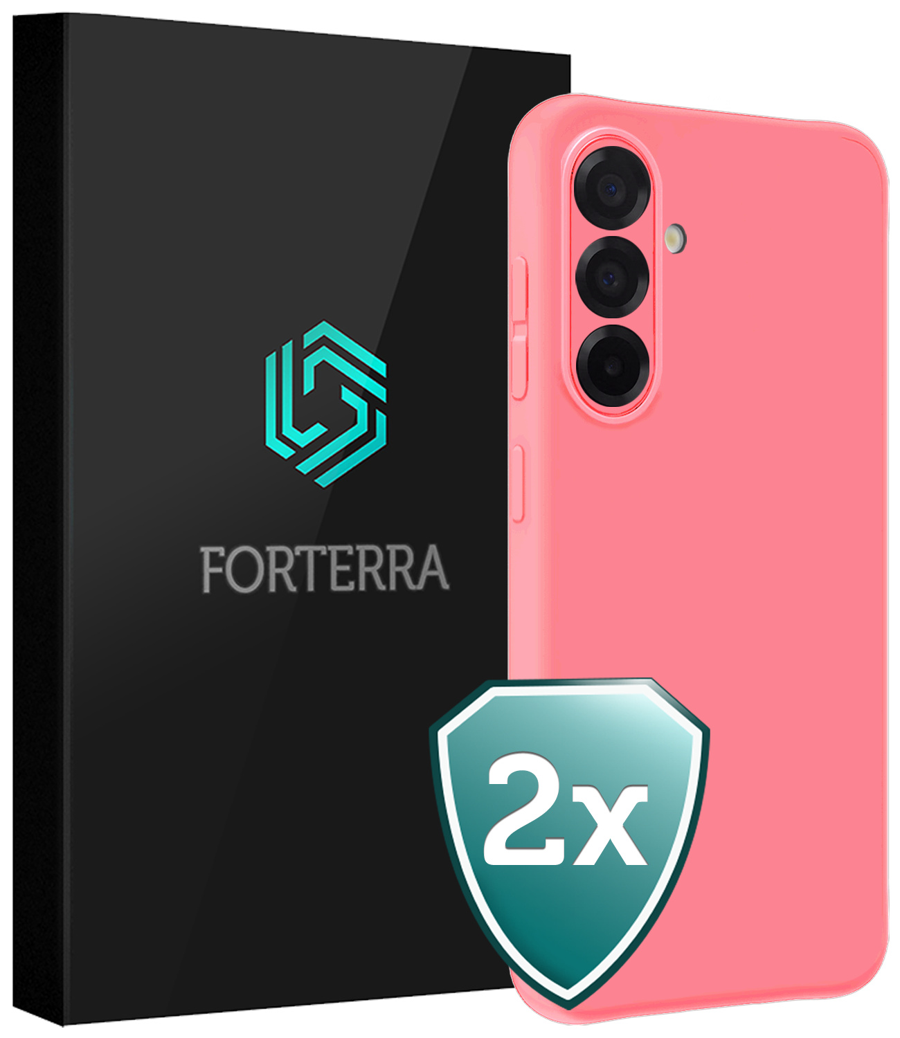 Forterra Forterra Samsung Galaxy A56 Hoesje Siliconen - Lichtroze - 2 PACK