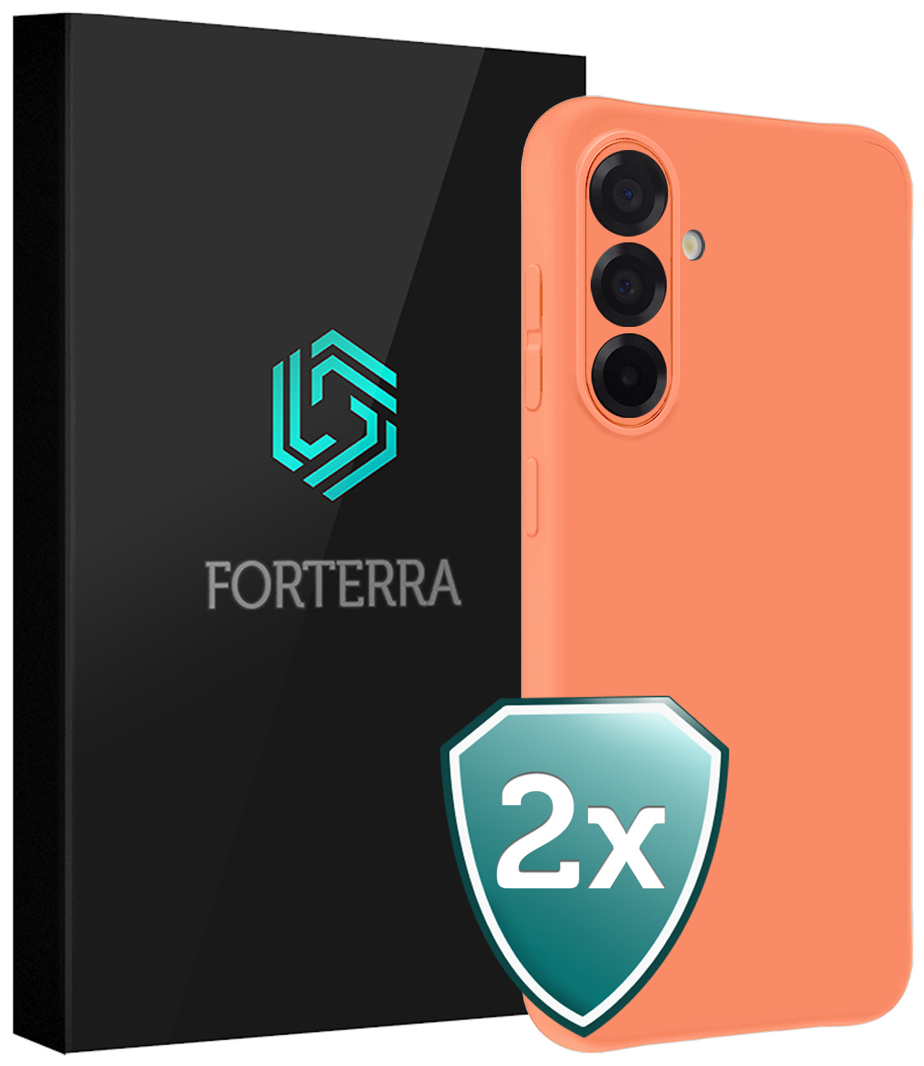 Forterra Forterra Samsung Galaxy A56 Hoesje Siliconen - Perzik - 2 PACK