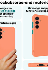 Forterra Forterra Samsung Galaxy A56 Hoesje Siliconen - Perzik - 2 PACK