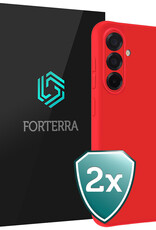 Forterra Forterra Samsung Galaxy A56 Hoesje Siliconen - Rood - 2 PACK