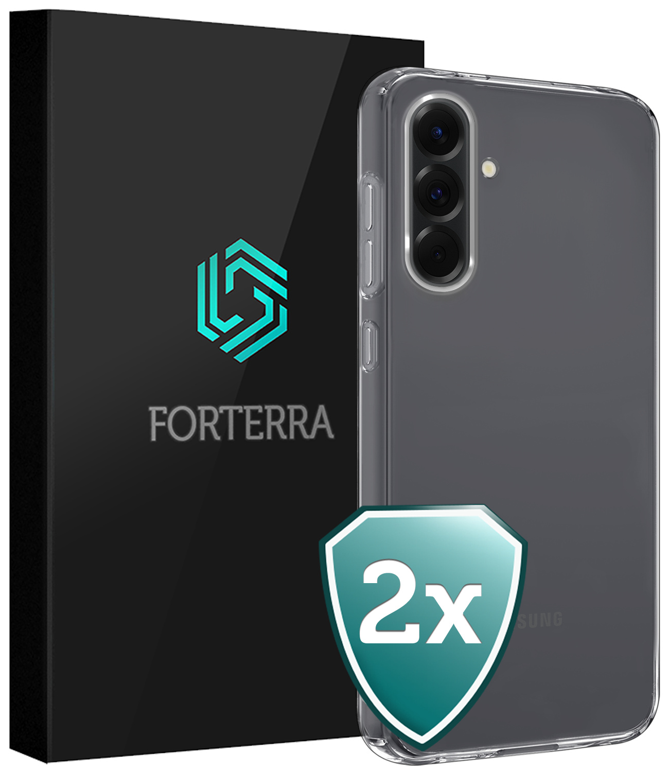 Forterra Forterra Samsung Galaxy A56 Hoesje Siliconen - Transparant - 2 PACK