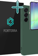 Forterra Forterra Samsung Galaxy A56 Hoesje Siliconen Met Screenprotector - Donkergroen