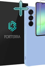 Forterra Forterra Samsung Galaxy A56 Hoesje Siliconen Met Screenprotector - Lichtblauw