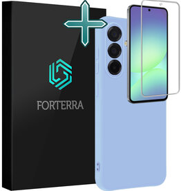 Forterra Forterra Samsung Galaxy A56 Hoesje Siliconen Met Screenprotector - Lichtblauw