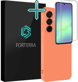 Forterra Forterra Samsung Galaxy A56 Hoesje Siliconen Met Screenprotector - Perzik