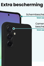 Forterra Forterra Samsung Galaxy A56 Hoesje Siliconen Met Screenprotector - Zwart