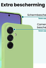 Forterra Forterra Samsung Galaxy A56 Hoesje Siliconen Met 2x Screenprotector - Groen
