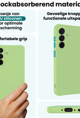 Forterra Forterra Samsung Galaxy A56 Hoesje Siliconen Met 2x Screenprotector - Groen