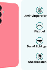 Forterra Forterra Samsung Galaxy A56 Hoesje Siliconen Met 2x Screenprotector - Lichtroze