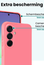 Forterra Forterra Samsung Galaxy A56 Hoesje Siliconen Met 2x Screenprotector - Lichtroze