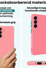 Forterra Forterra Samsung Galaxy A56 Hoesje Siliconen Met 2x Screenprotector - Lichtroze
