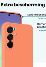Forterra Forterra Samsung Galaxy A56 Hoesje Siliconen Met 2x Screenprotector - Perzik