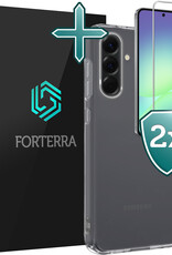 Forterra Forterra Samsung Galaxy A56 Hoesje Siliconen Met 2x Screenprotector - Transparant